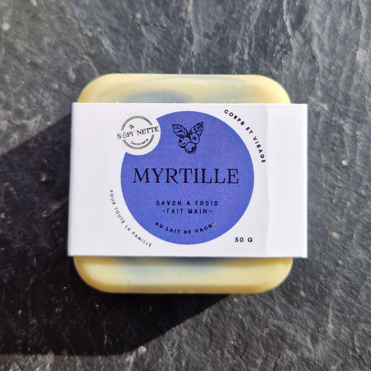 Savon myrtille et lait de vache (50g)