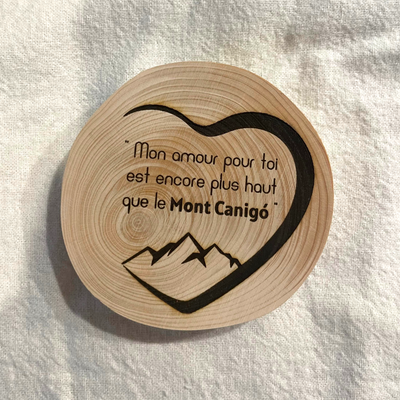 Magnet en bois catalan humoristique "amour"